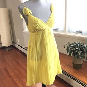 Club Monaco Spaghetti Strap Cocktail Dress Yellow